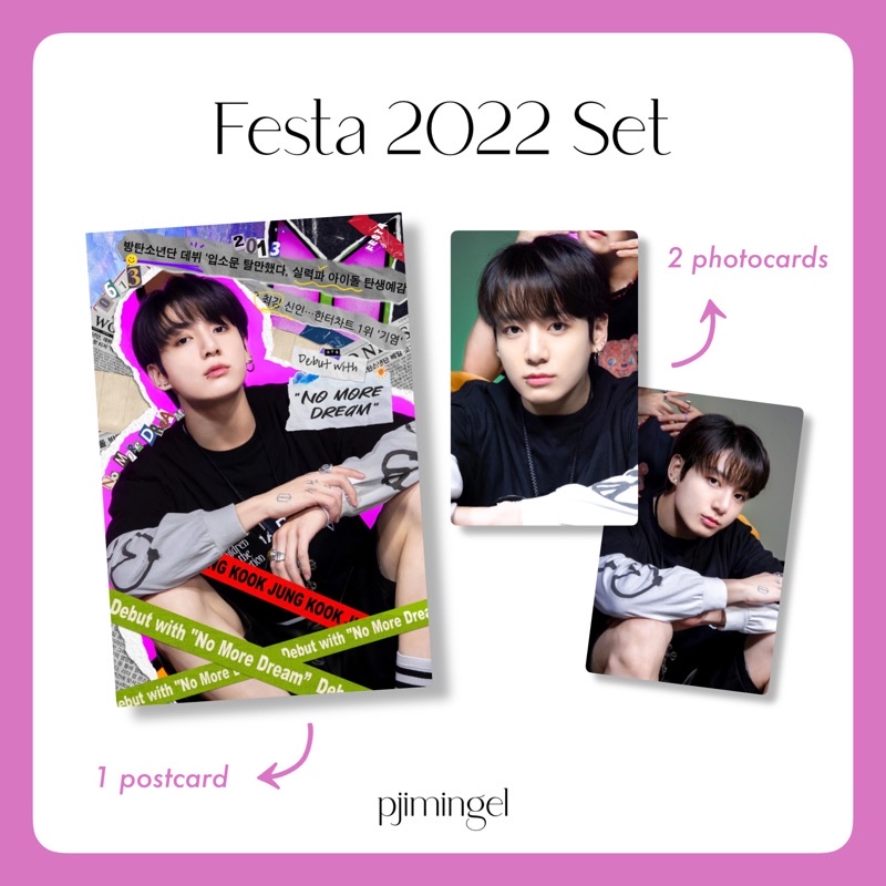 Fankit BTS Festa 9th Anniversary 2022 Set Kit Photocard, Postcard