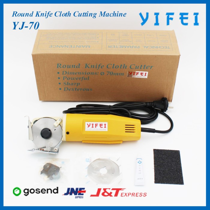 Mesin Potong Kain Kecil YIFEI YJ-70/ROUND KNIFE CLOTH CUTTING MACHINE