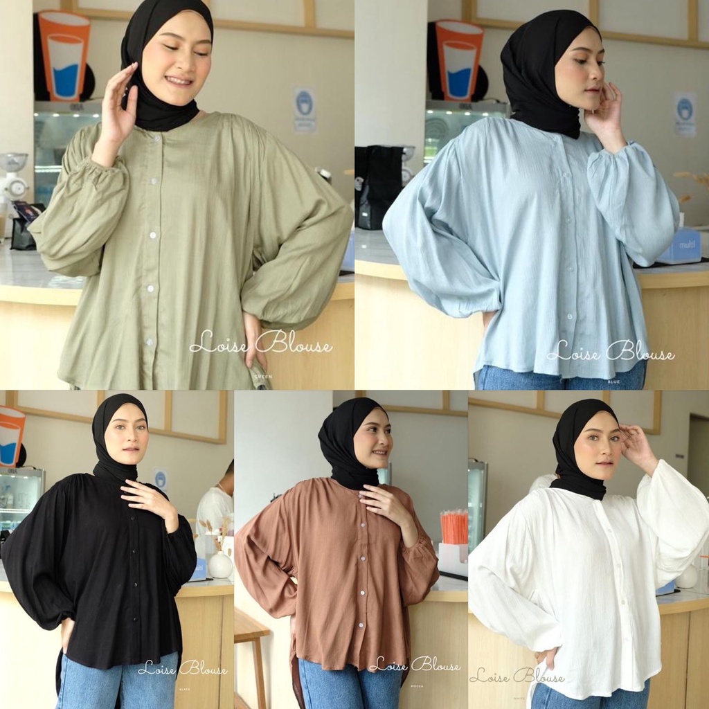 1KG MUAT 5PCS | LOISE BLOUSE BALONA RAYON JUMBO PINGUIN BLOUSE VISCOSE PREMIUM HITS OOTD SELEBGRAM