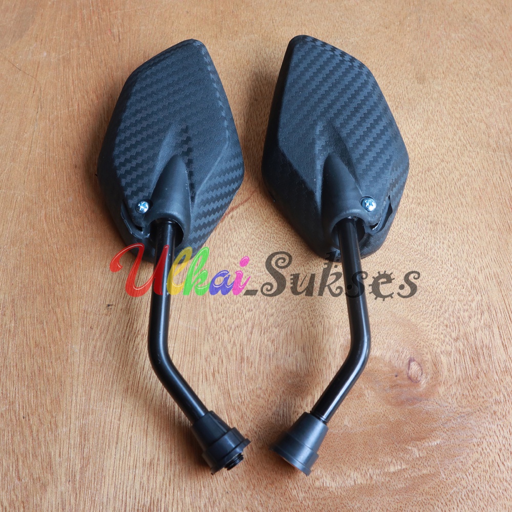 Spion Model Standar Jupiter Mini Carbon Tangkai Hitam Pendek Honda Yamaha Universal Murah