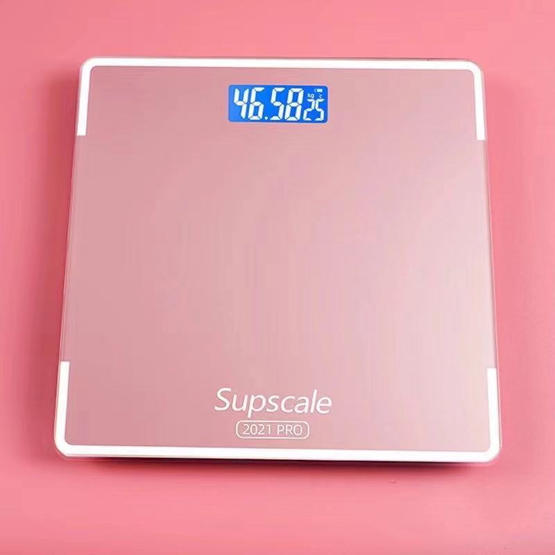 Timbangan Badan Digital Timbangan Baterai Timbangan Elektrik Timbangan Digital Murah Timbangan Berat Badan Berbahan Kaca Kuat Sampai 180 KG-PINK POLOS