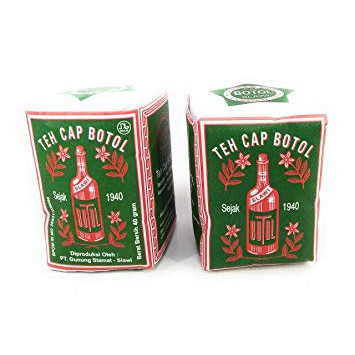 Teh hijau bubuk cap botol 40gr