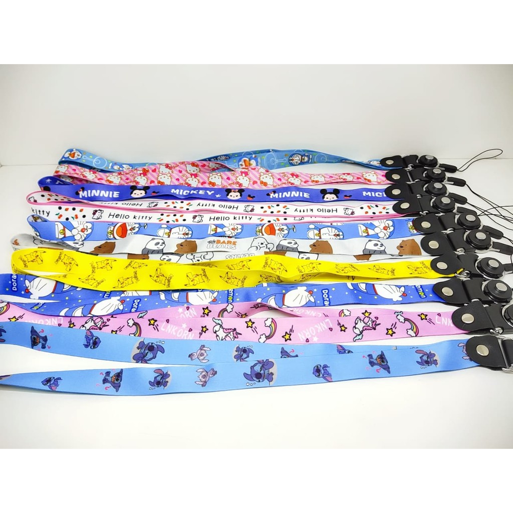 Tali HP 10 Motif Karakter Tali Gantungan Hp Kartun Lanyard Hp Motif Cartoon Gantungan Leher Karakter