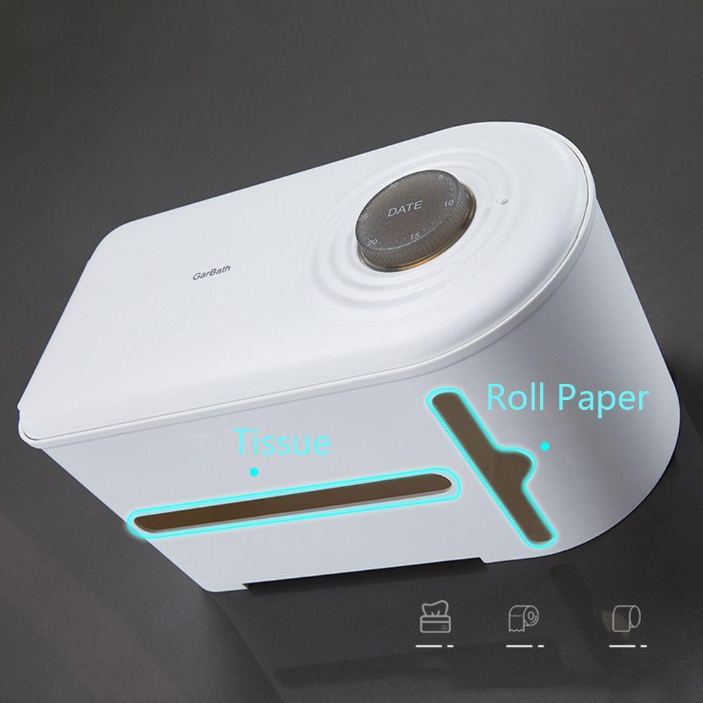 Populer Toilet Paper Holder New No Punching Wall Mounted Kitchen Penyimpanan Kertas Roll/ Dispenser Kertas Serut