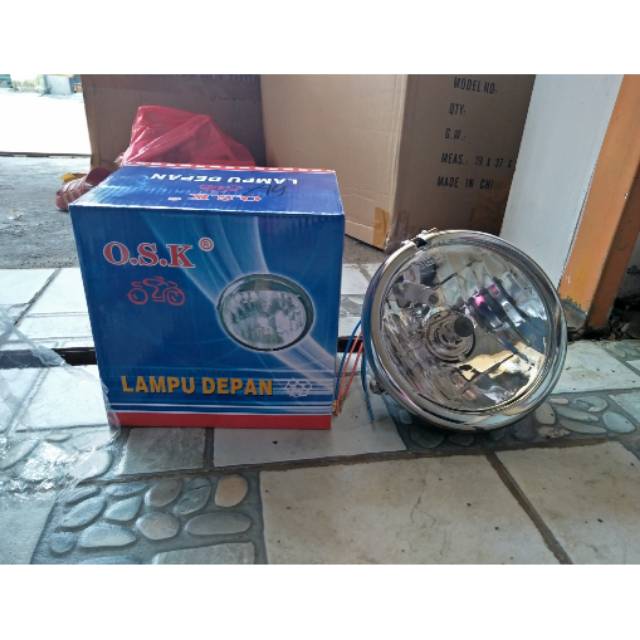 Lampu Depan Pesek kaca putih