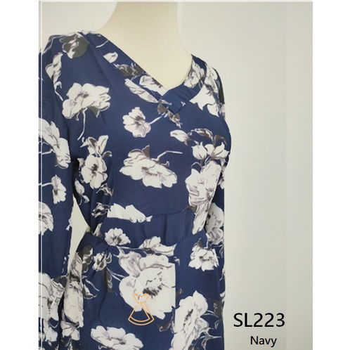 SL223 - Jumpsuit Longsleeves Floral Edgy