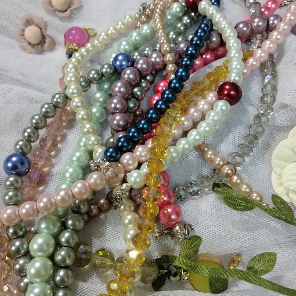 Konektor masker, masker, Pengait masker, tali hijab mutiara, mutiara, konektor fashion