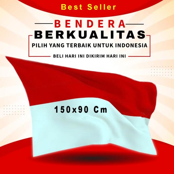 ```````] Bendera Indonesia Merah Putih Kain Ukuran 150 x 90