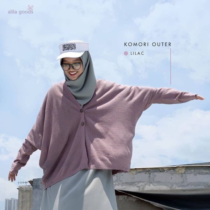 MUSLIM-CARDIGAN- KOMORI OUTER RAJUT ALILAGOODS - ORANGE -CARDIGAN-MUSLIM.