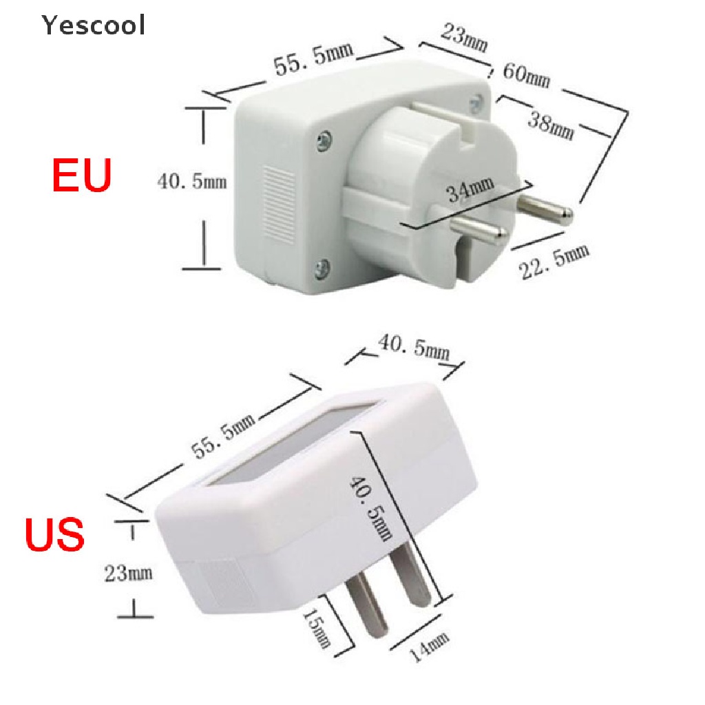 Yescool AC 80-300V Digital Voltmeter EU US Plug DM55-1 Socket Voltage Tester LCD Display .