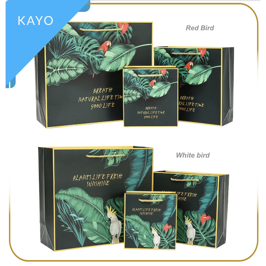 

Kantong HADIAH , KANTONG KADO , PAPAER BAG MOTIF nature DAUN SIZE L