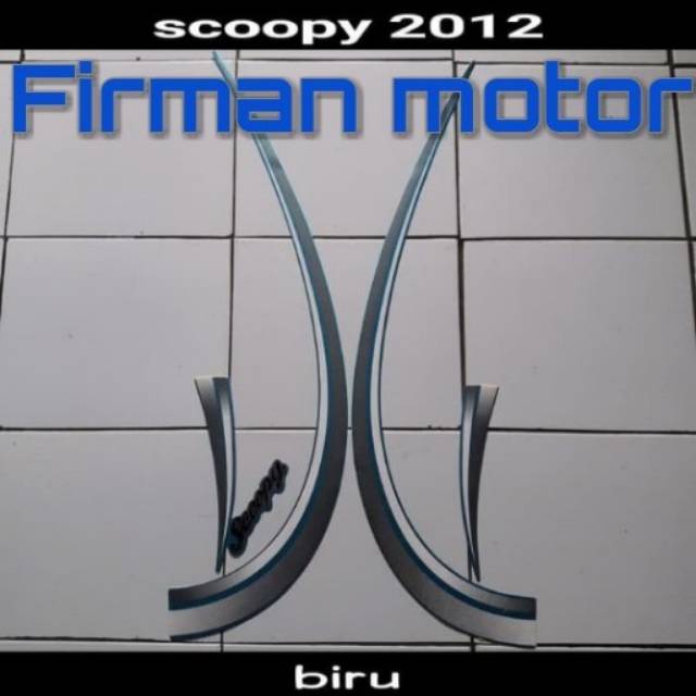 Striping sticker list body scoopy 2012 full body biru