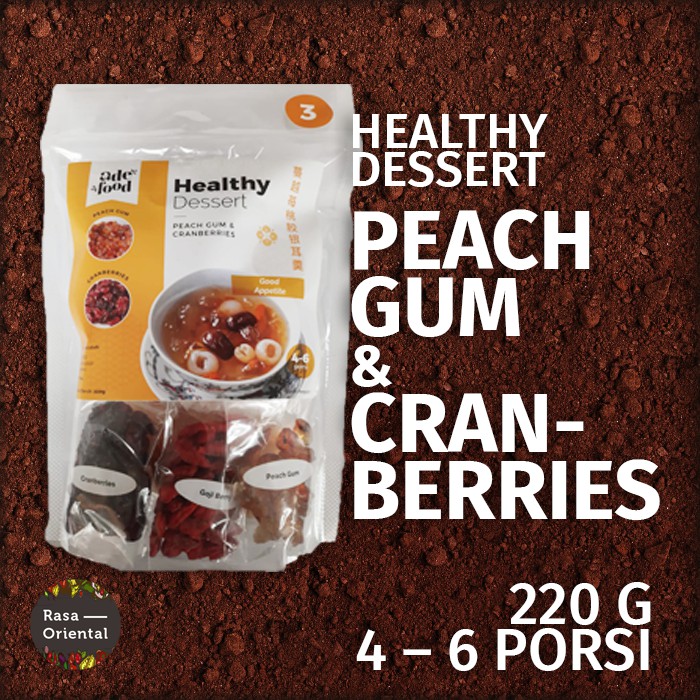

Healthy Dessert Peach Gum & Cranberries (220 g)
