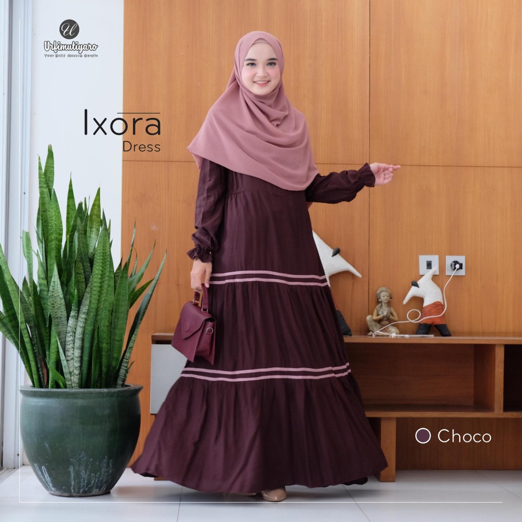 IXORA DRESS || Gamis Syari Original by URFIMUTIYARO