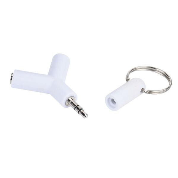 Audio Y/V Splitter 3.5mm Stereo Audio Jack 2 Way V-Splitter For Smartphone / Laptop - 2 Output Audio (Bukan untuk MIC)