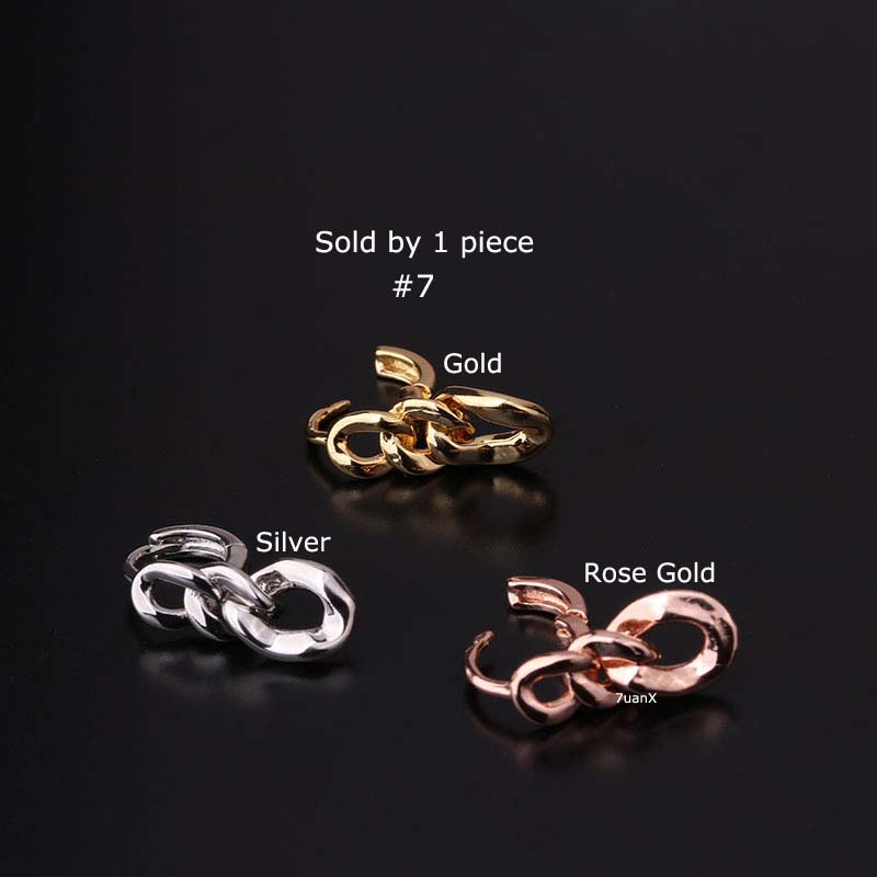 1pc Anting Tindik Tragus Hoop Helix Rook Bentuk Bintang Hati Ular Bahan Tembaga Hias Zircon