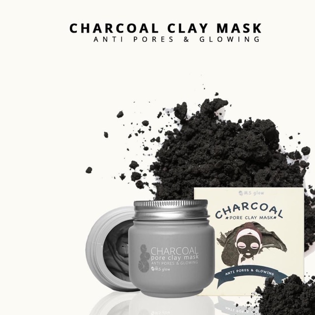 MS Glow Charcoal Clay Mask/ Masker Wajah MSGlow Claymask Termurah Original Asli Terbaru BPOM