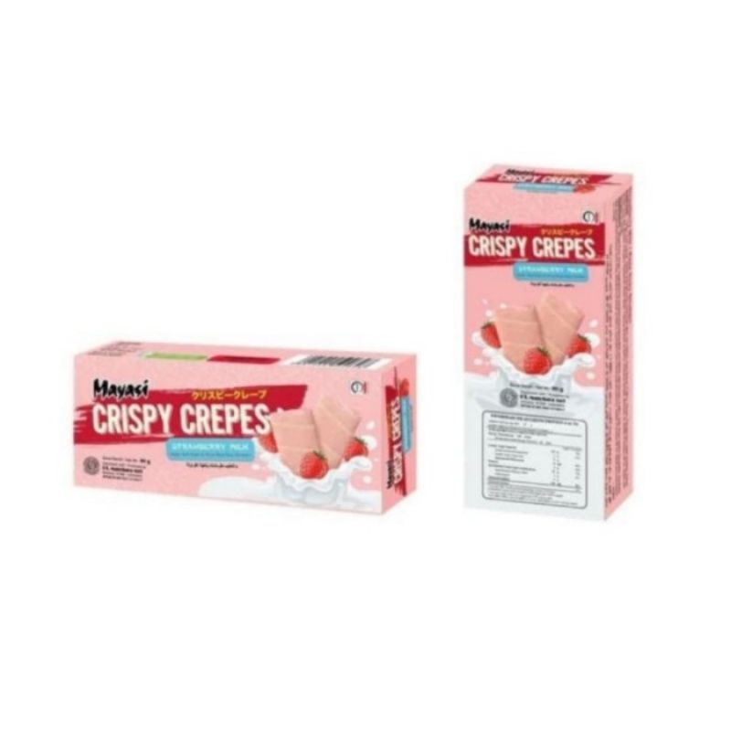 Mayasi crispy crepes strawberry milk / pineapple 90 gram