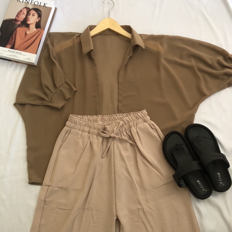 SET OUTER YOLA + KULOT CRINKLE