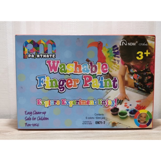 

NDM Paintmate Finger Paint Set 6 Warna @ 50 ml