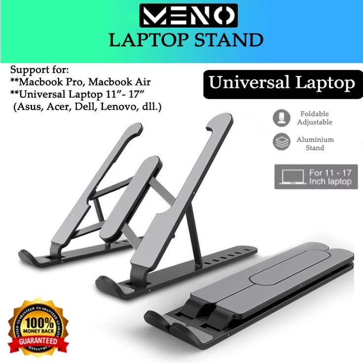 MENO Stand Holder Laptop Macbook Notebook IPAD Mac dudukan lipat Pro air 2020 13 15 foldable tablet