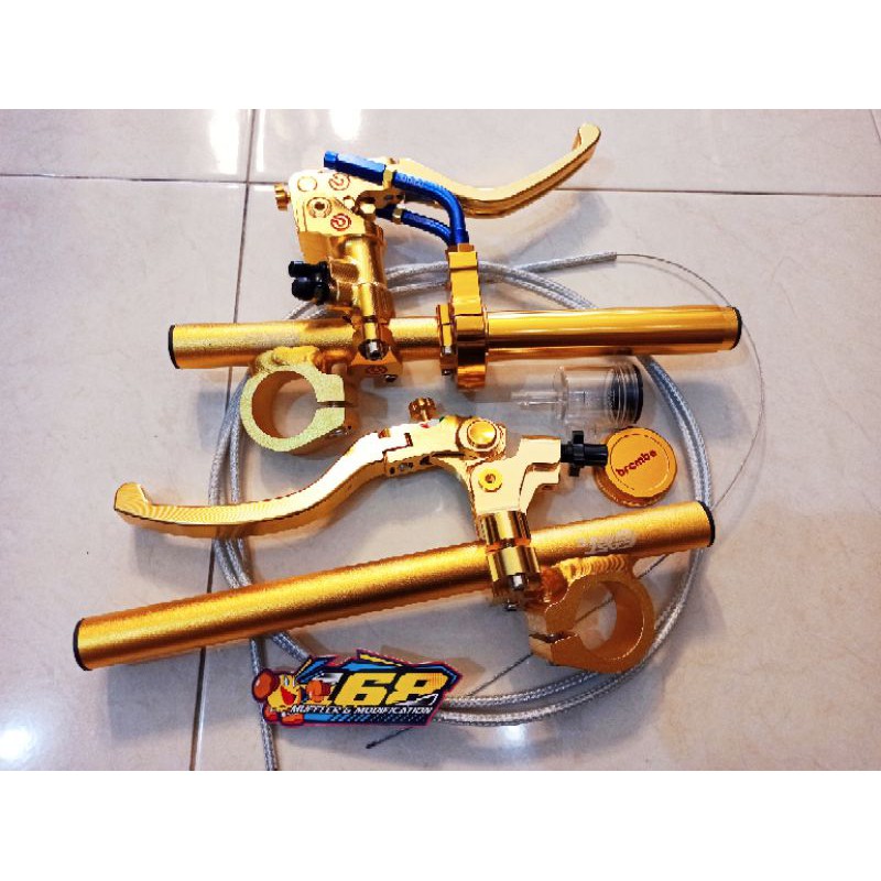 Paket stang jepit master rem brembo gas spontan active dua kabel sonic satria fu vixion cb150 verza