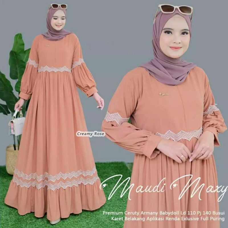 Gamis modern wanita muslim hitam syar'i drees O4D8 murah tanggung buat kondangan jumbo terbaru 2021 