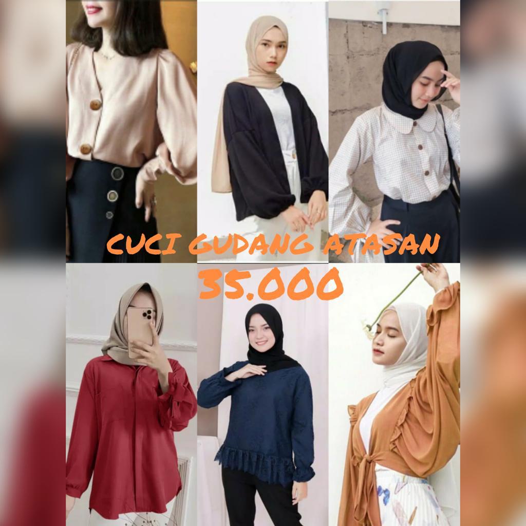 CUCI GUDANG BAJU GAMIS/ATASAN/CELANA/DRESS/TUNIK !! PAKET USAHA BAJU MUSLIM // PAKET USAHA DASTER