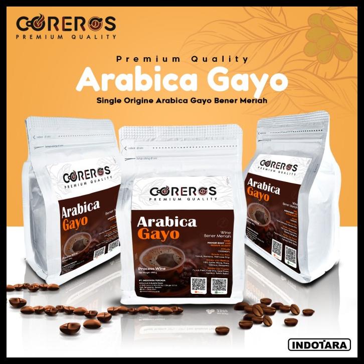 

Biji Kopi Arabica Gayo Wine Bener Meriah Coreros Coffee Bean - 250Gr