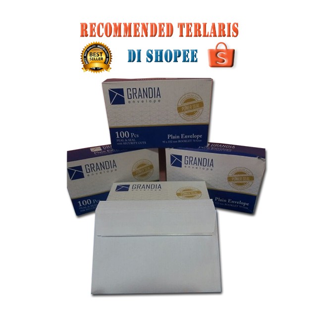

Amplop Putih GRANDIA Dengan Power Seal Lem 100pcs