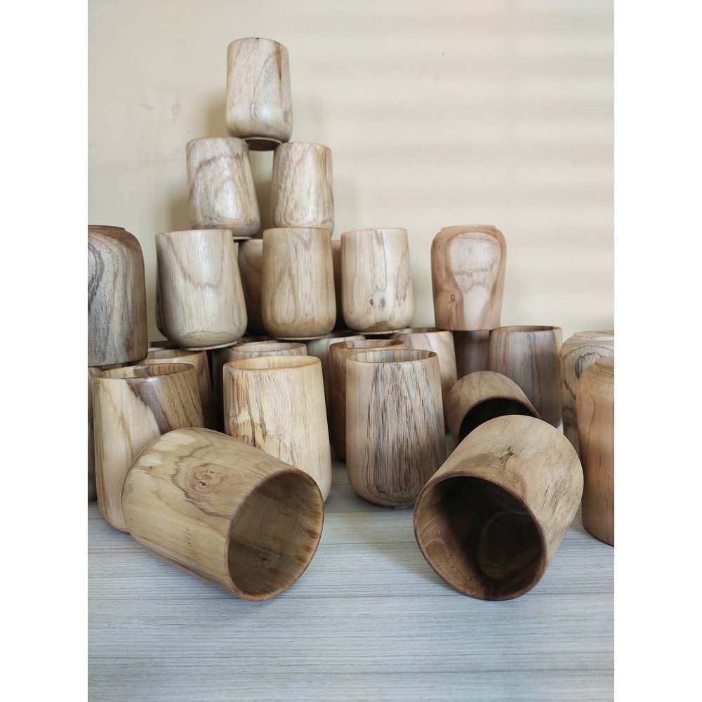 Gelas Kayu Jati [ FOODGRADE ] Teak Wooden Glass