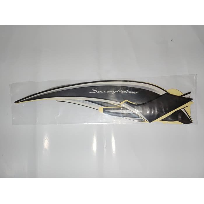 Striker Motor Bodi /  Striping Lis Bodi & Stiker Body Scoopy 2018 Stylish Hitam