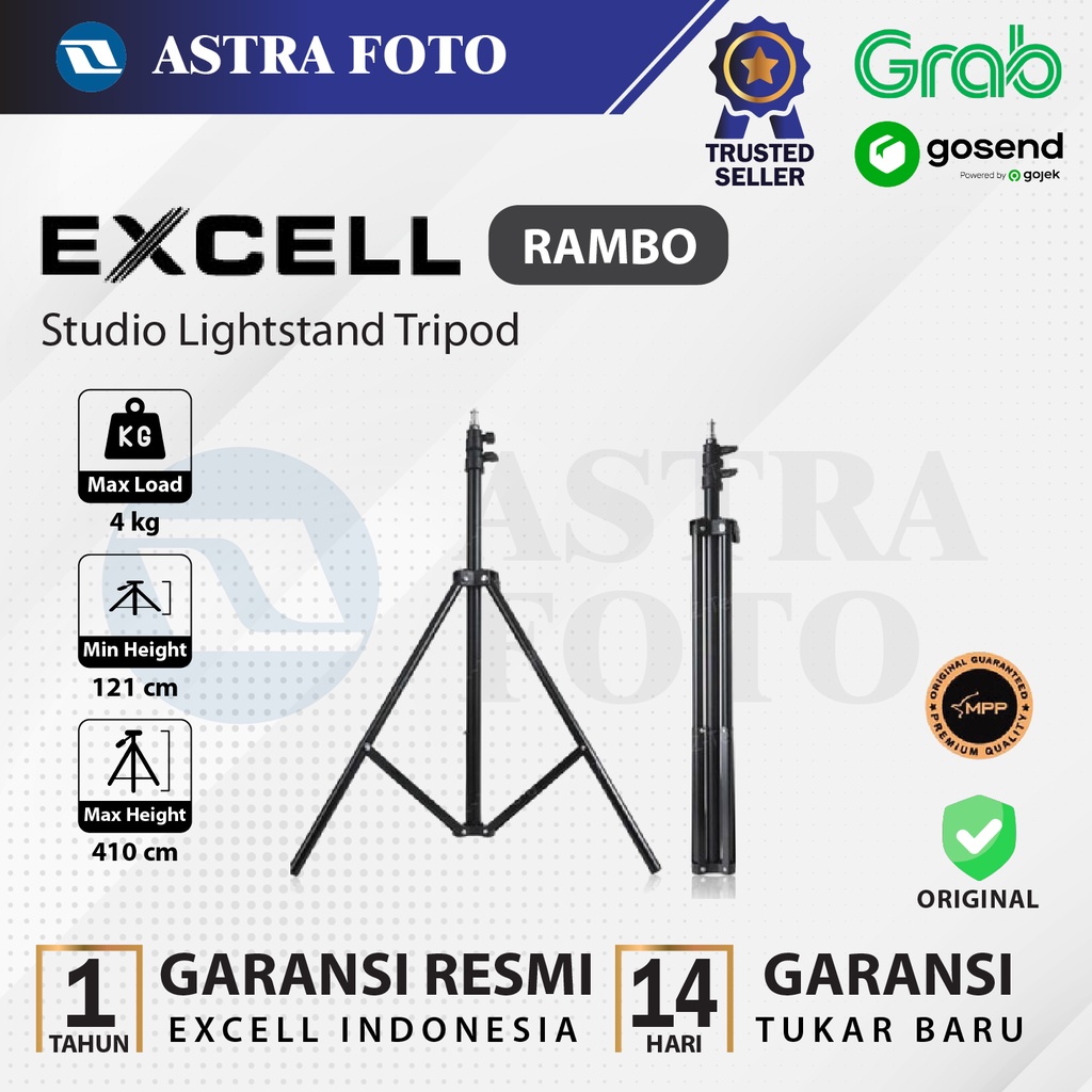 Light Stand Excell Rambo - Excell LightStand Rambo tripod lampu studio