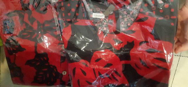 Kemeja 113 Es# Kemeja Batik Pria Dewasa Motif Bunga Bahan Katun Stretchy Slim Fit