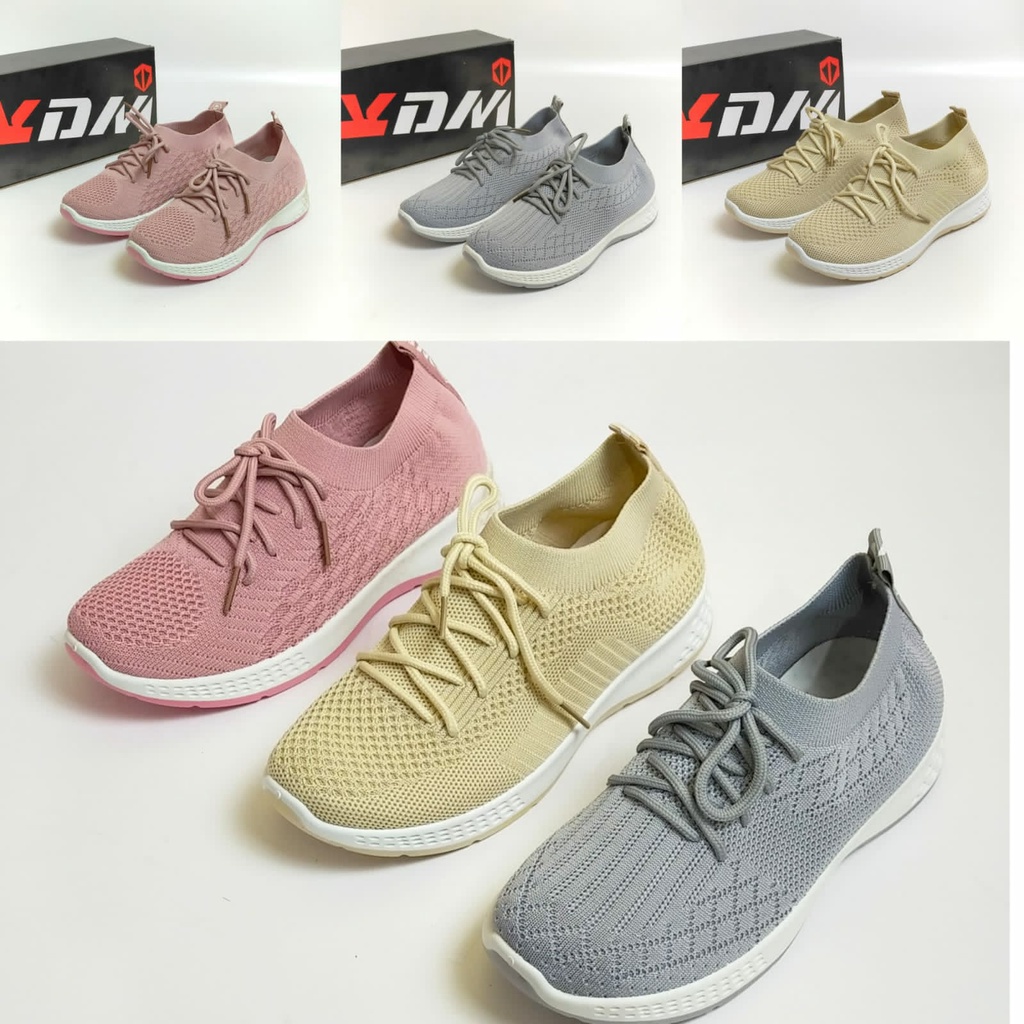 fakhrieshop- SEPATU SNEAKERS RAJUT TALI WANITA IMPORT ASLI BEST SELLER 906