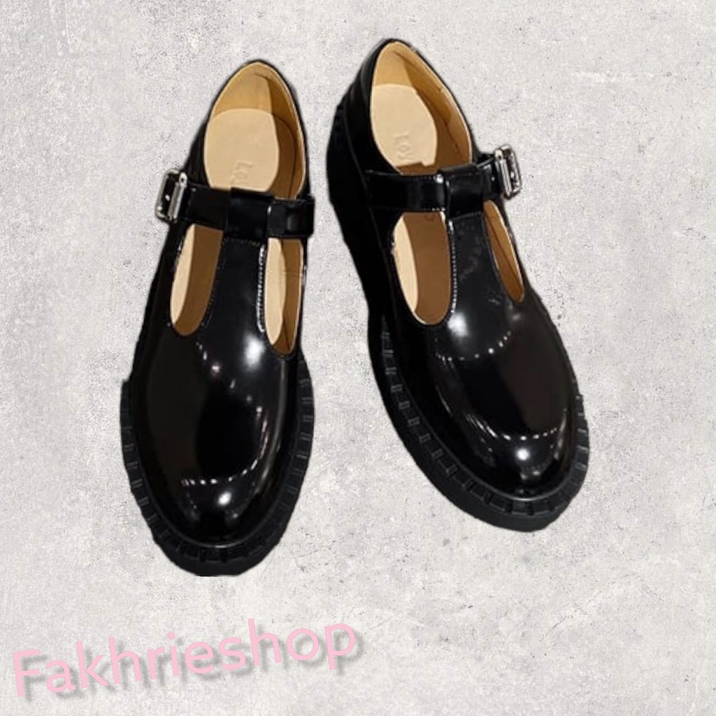 fakhrieshop- SEPATU WANITA LOAFERS / SEPATU SEKOLAH STYLE KOREA SUNNY 012