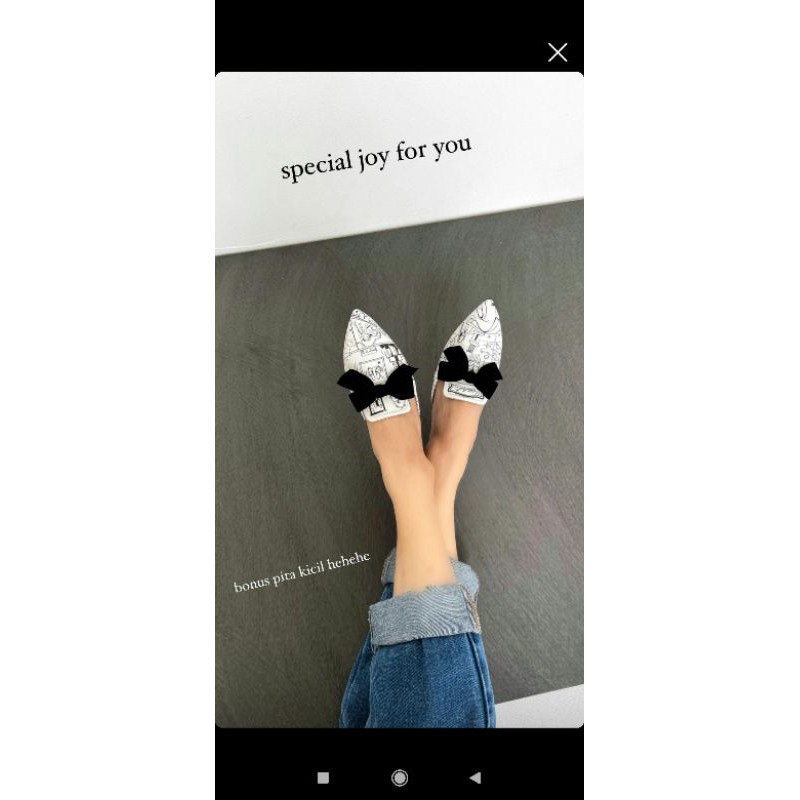 Ittaherl Joy Mules Monochrome size 35 (pelunasan shuchenmeliany)