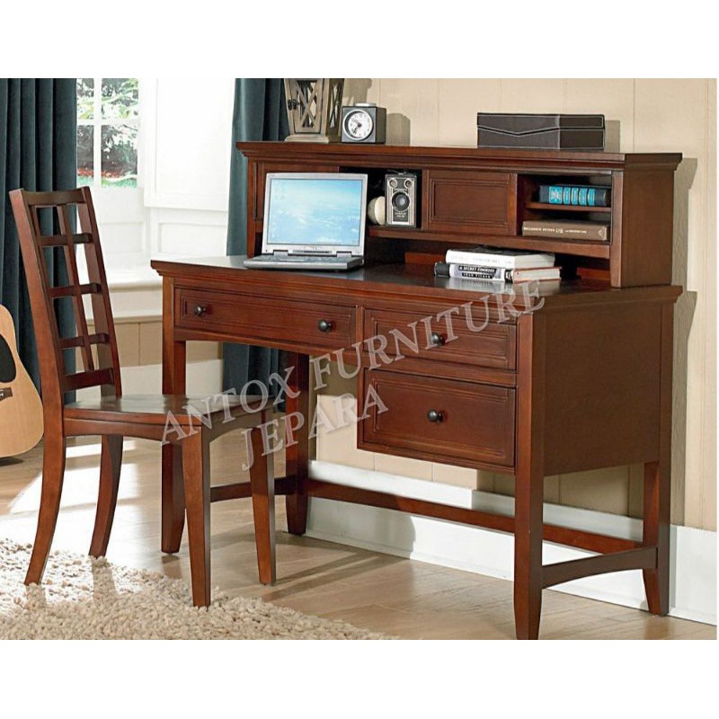 meja belajar jati mebel Jepara, meja kerja jati