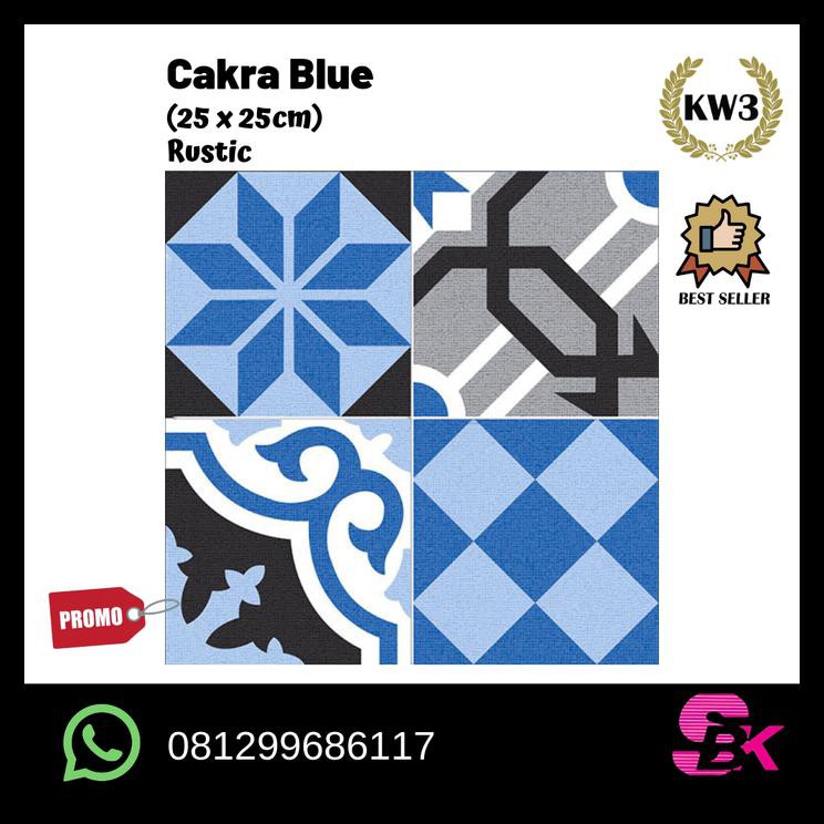  Keramik  Lantai  Kamar  Mandi  25X25 Cakra Blue Shopee Indonesia
