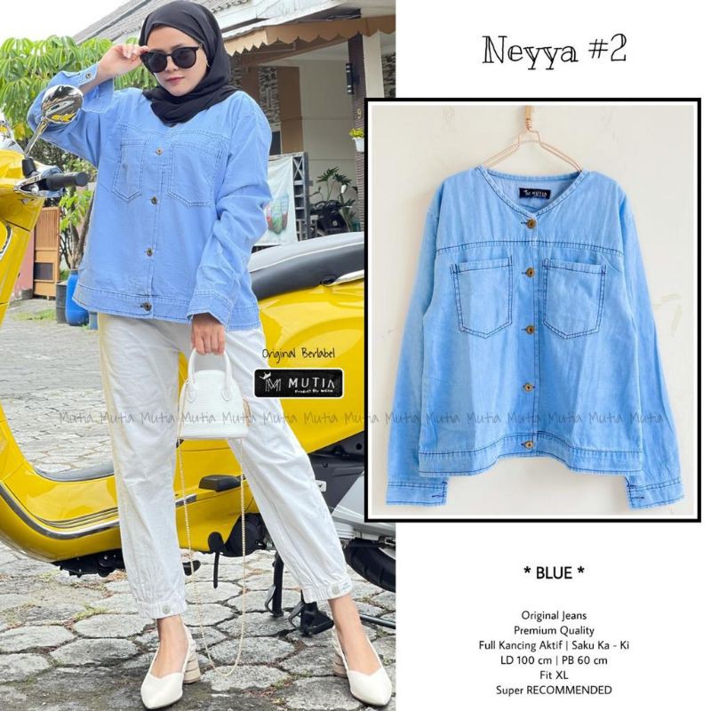 Blouse jeans wanita premium / neyya #2 by mutia