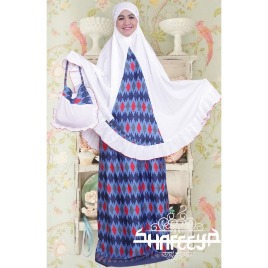 MUKENA SHAFEEYA RANGRANG SYAKIRA BIRU