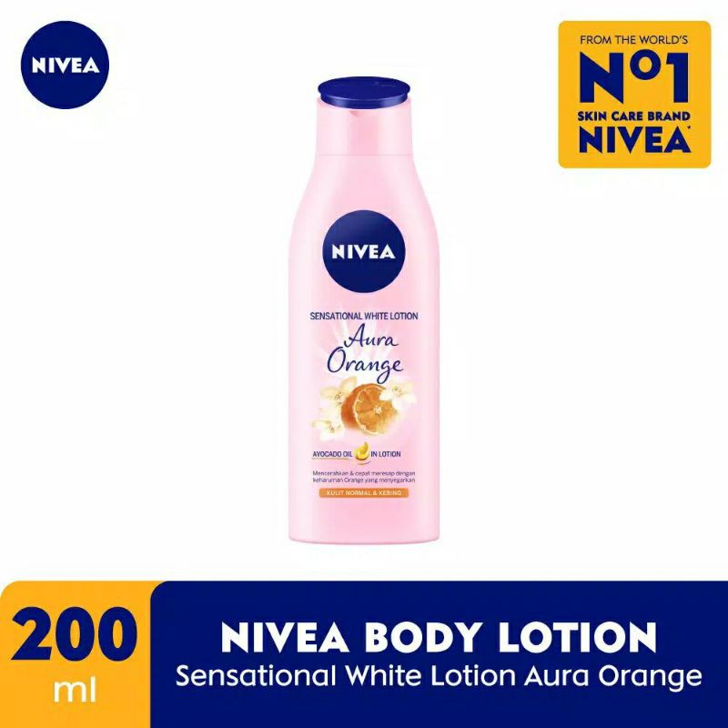 NIVEA SENSATIONAL WHITE HAND BODY LOTION AURA ORANGE