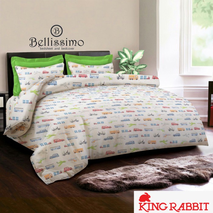 Sprei King Rabbit   Beep Mini Putih Uk  100 120 x 200   Uk 120