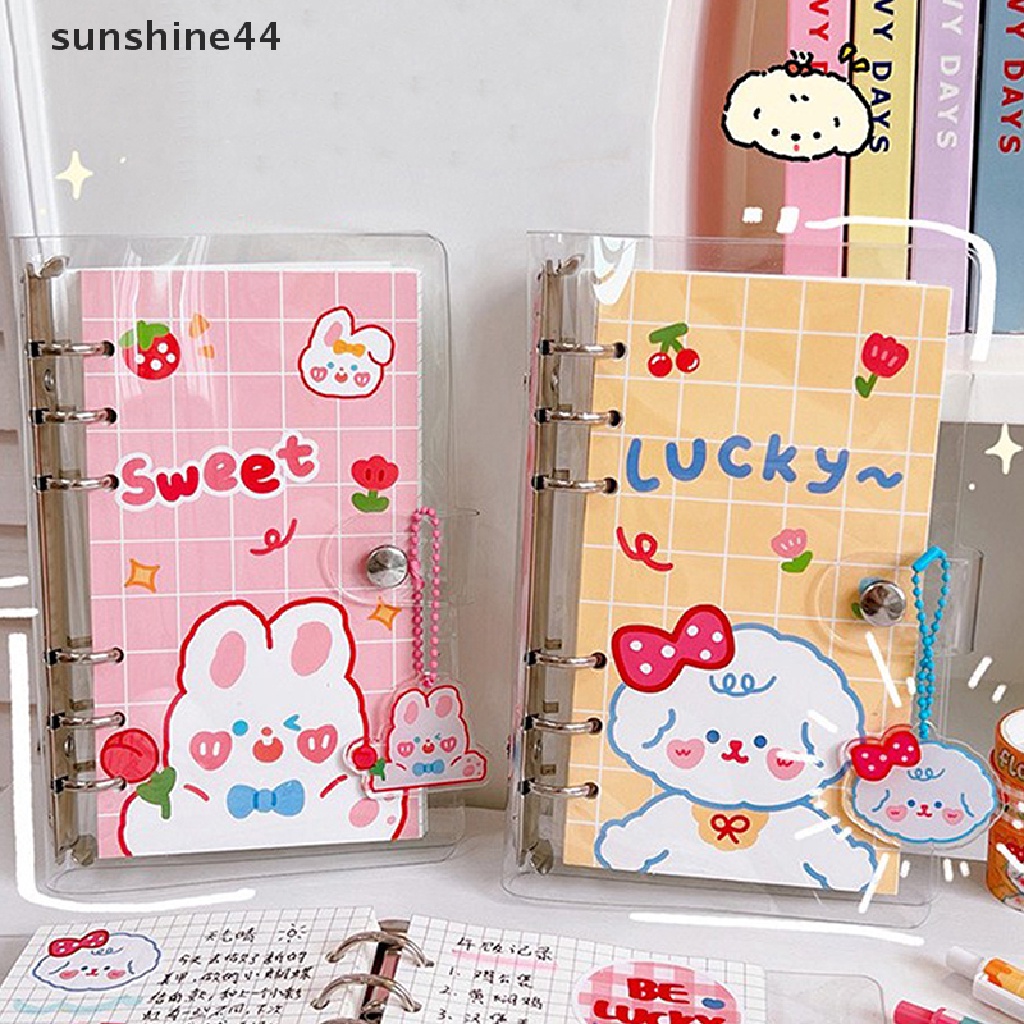 Sunshine Stiker Transparan Gambar Kelinci Lucu Ukuran A6 Untuk Diary / Jurnal