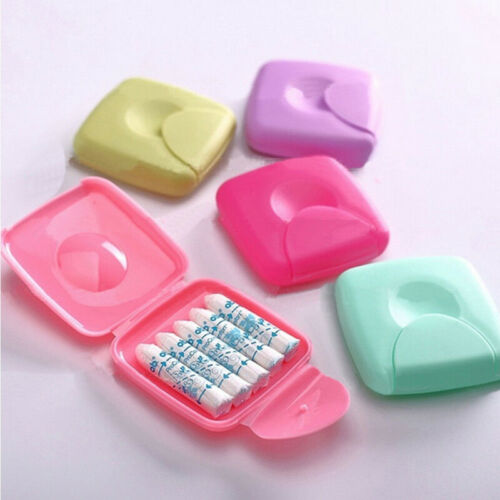 Durable Tampons Storage Box/Outdoor Travel Portable Lightweight Mini Tampons Case/Women Sanitary Napkin Tampons Box Holder Random Color