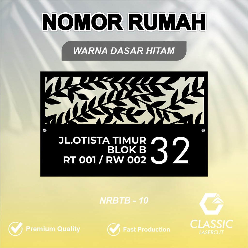 Papan Nama Alamat Rumah Timbul + Bolong Custom / Papan Alamat Rumah / Nomor Rumah / Custom Nomor Rum