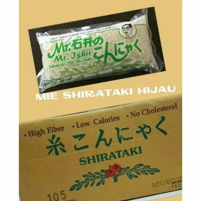 

Mie Shirataki Hijau Basah Ketogenic 1 Dus isi 25