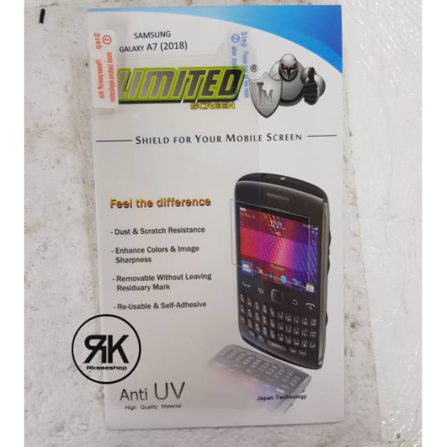 anti gores Samsung A7 2018 depan front screen guard protector