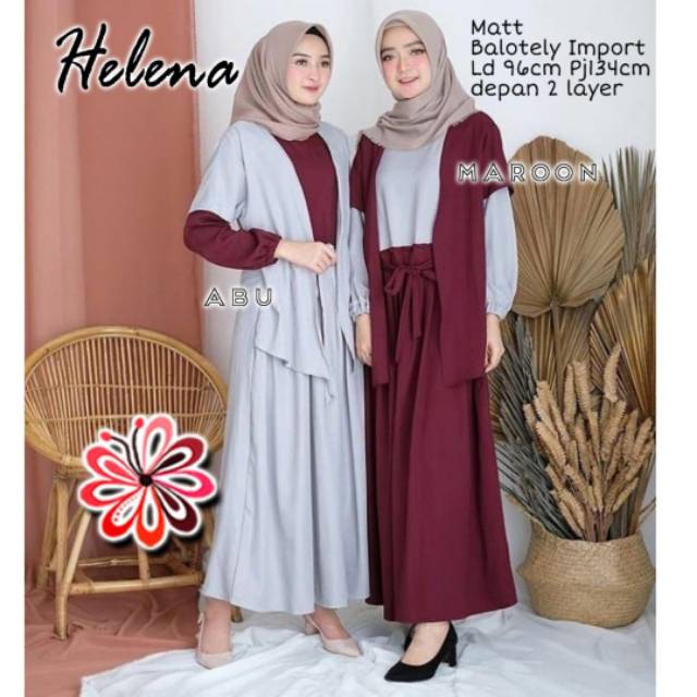 HELENA MAXY CANTIK MAXI DRESS MAXY MUSLIMAH