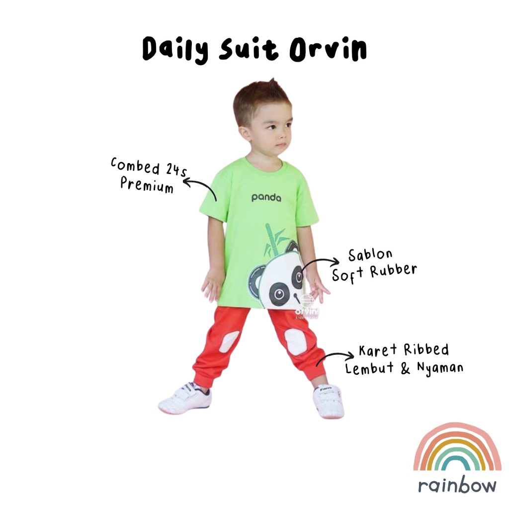 PIYAMA ANAK COWOK CELANA PANJANG Rainbow.Kids [ COD ] [ Orvin ]
